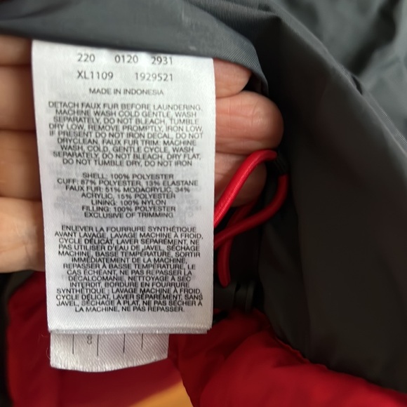 Columbia Women’s Puffer Parka Jacket Coat Size Small Red - Picture 7 of 9